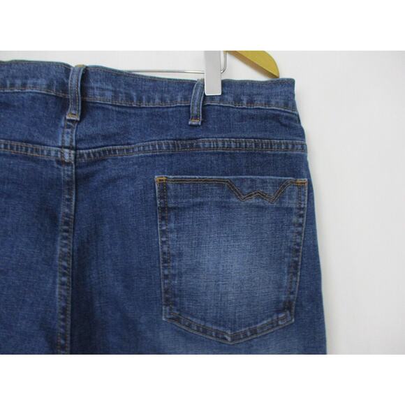 Wrangler Jeans Mens 38x30 Red Vintage Straight Blue Stretch Dark Western Cowboy - Picture 5 of 10